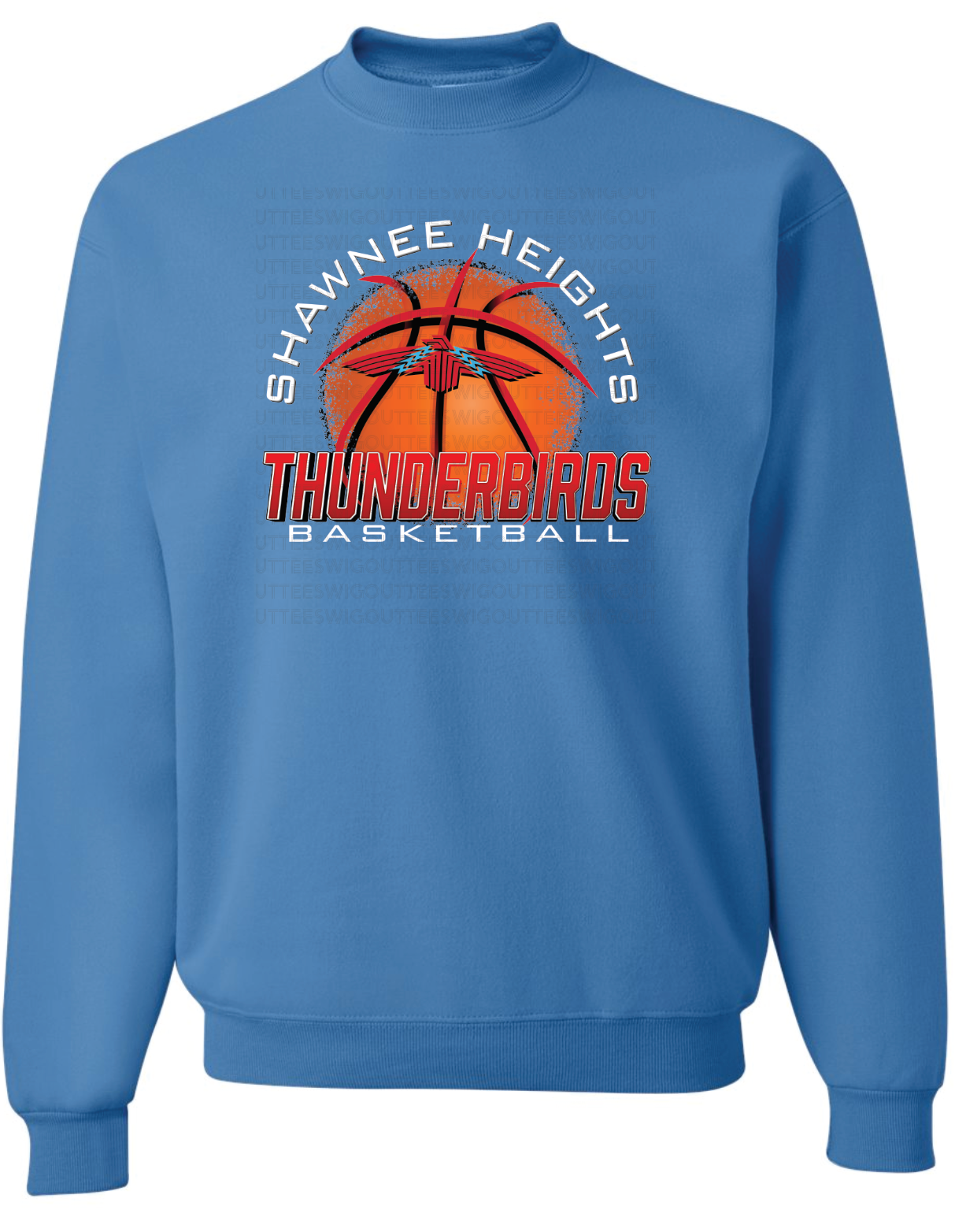Thunderbirds Basketball Jerzees Nublend Crew Sweatshirt