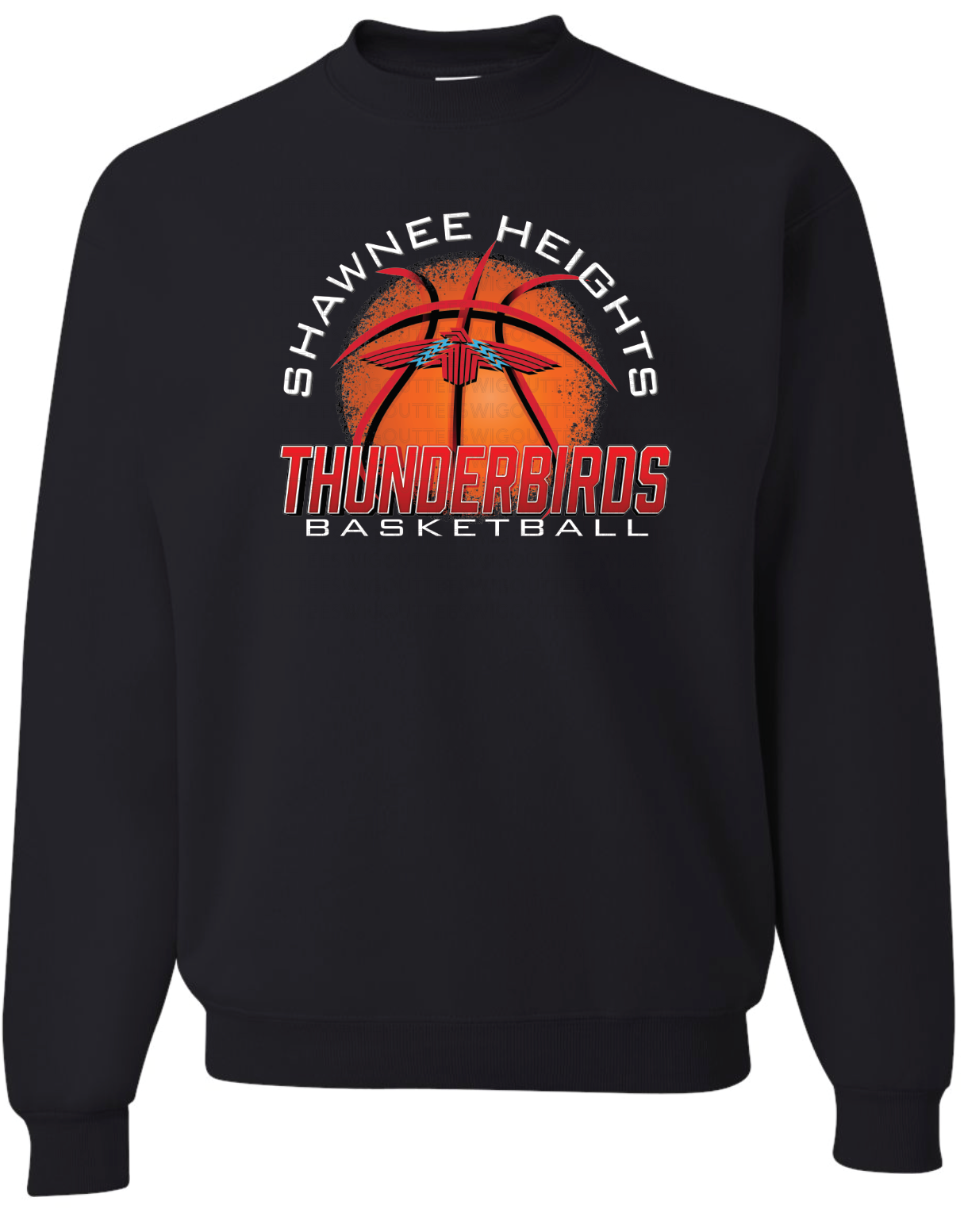 Thunderbirds Basketball Jerzees Nublend Crew Sweatshirt