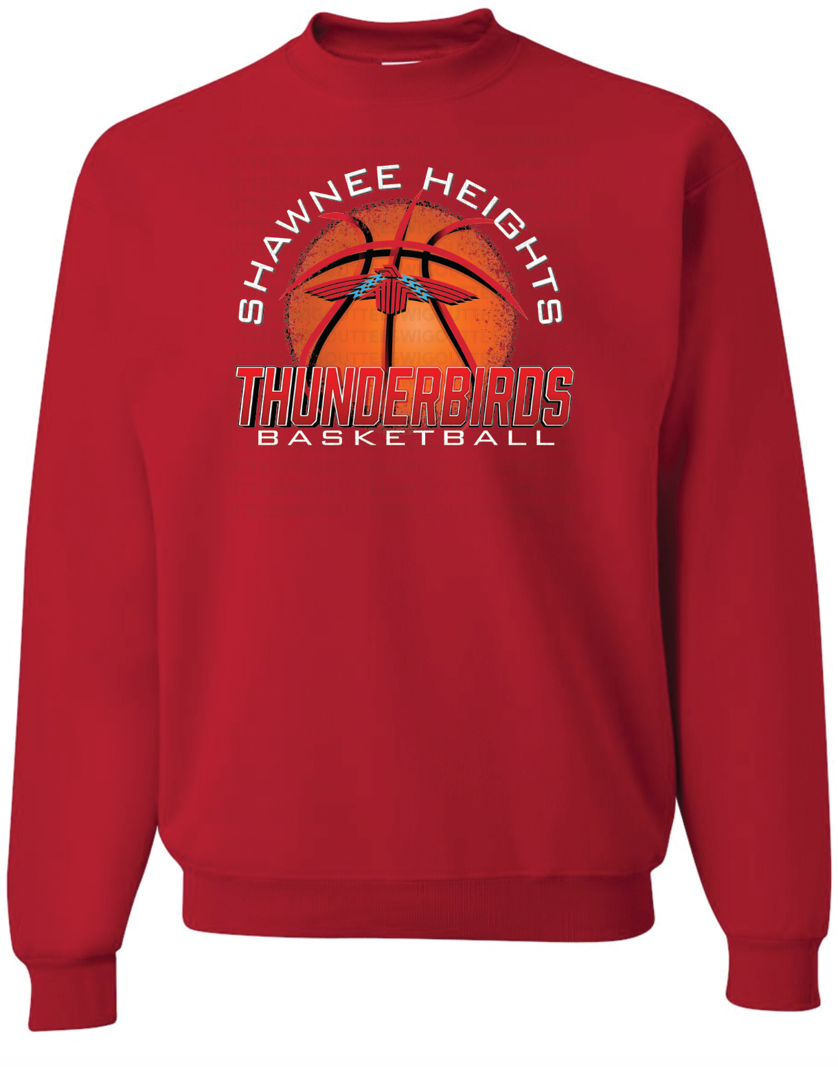 Thunderbirds Basketball Jerzees Nublend Crew Sweatshirt