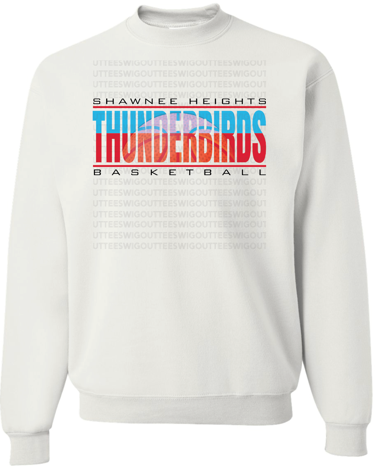 Shawnee Heights High School Basketball Jerzees Nublend Crew Sweatshirt