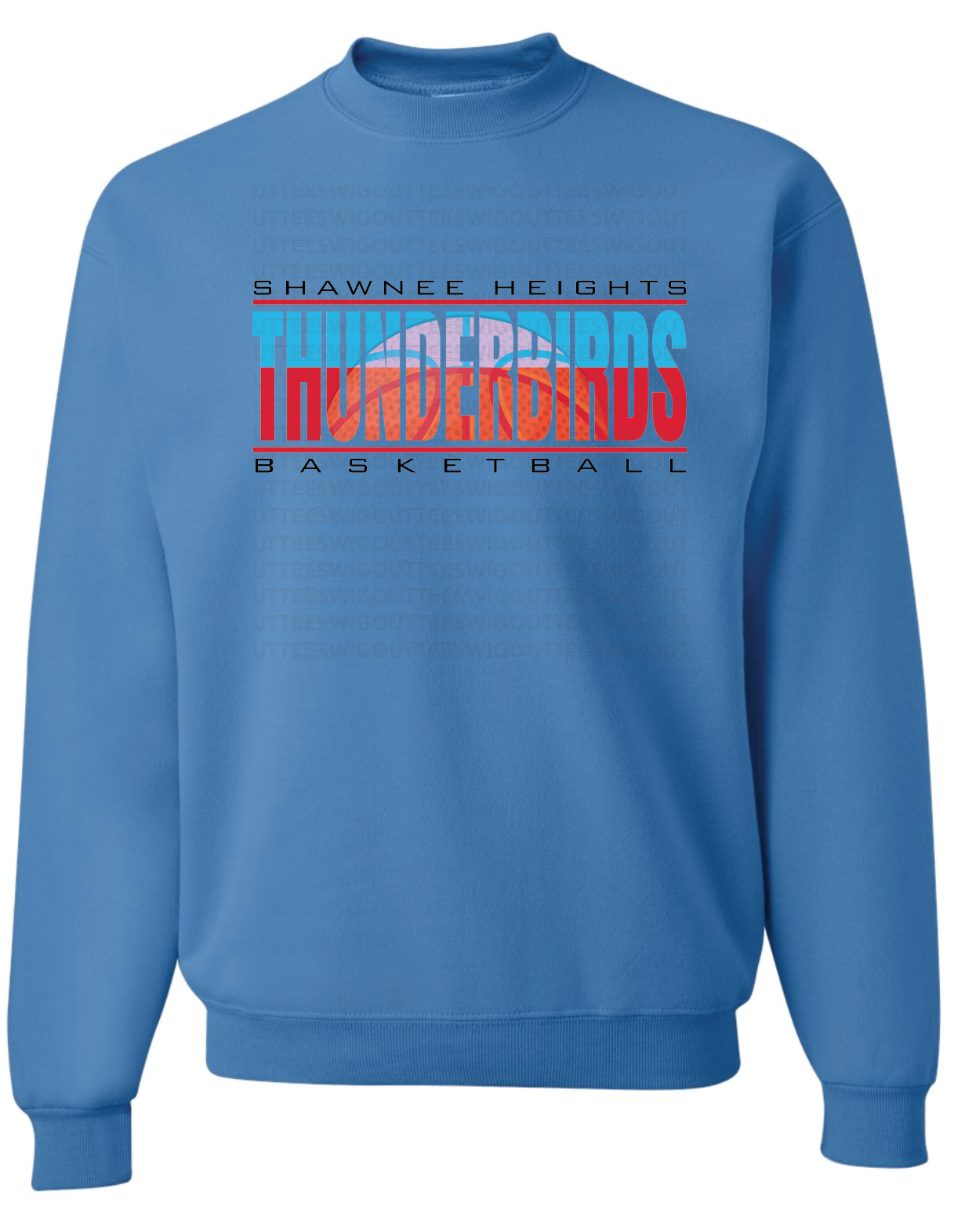 Shawnee Heights High School Basketball Jerzees Nublend Crew Sweatshirt