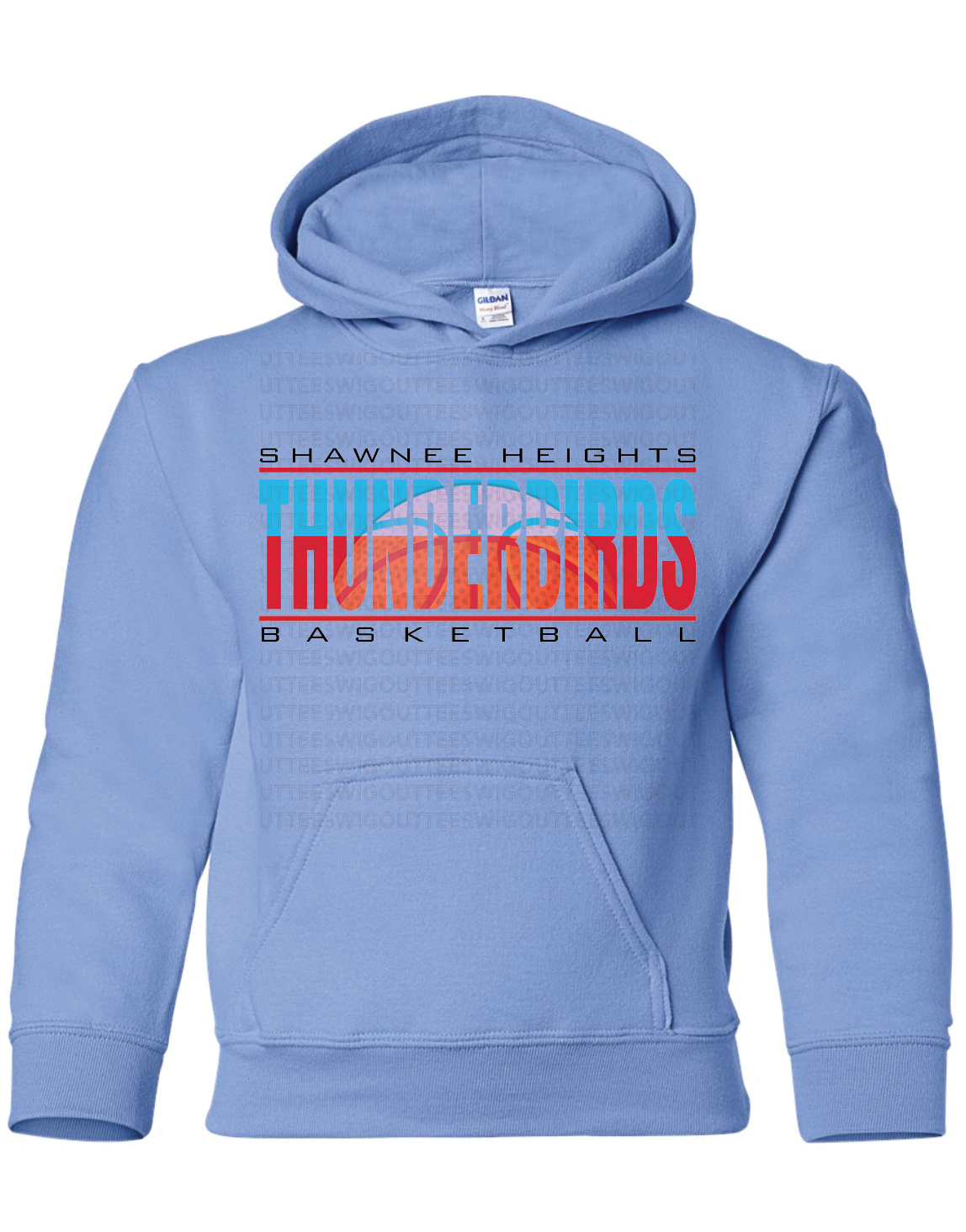 Shawnee Heights High School Basketball Jerzees Nublend Hooded Sweatshirt