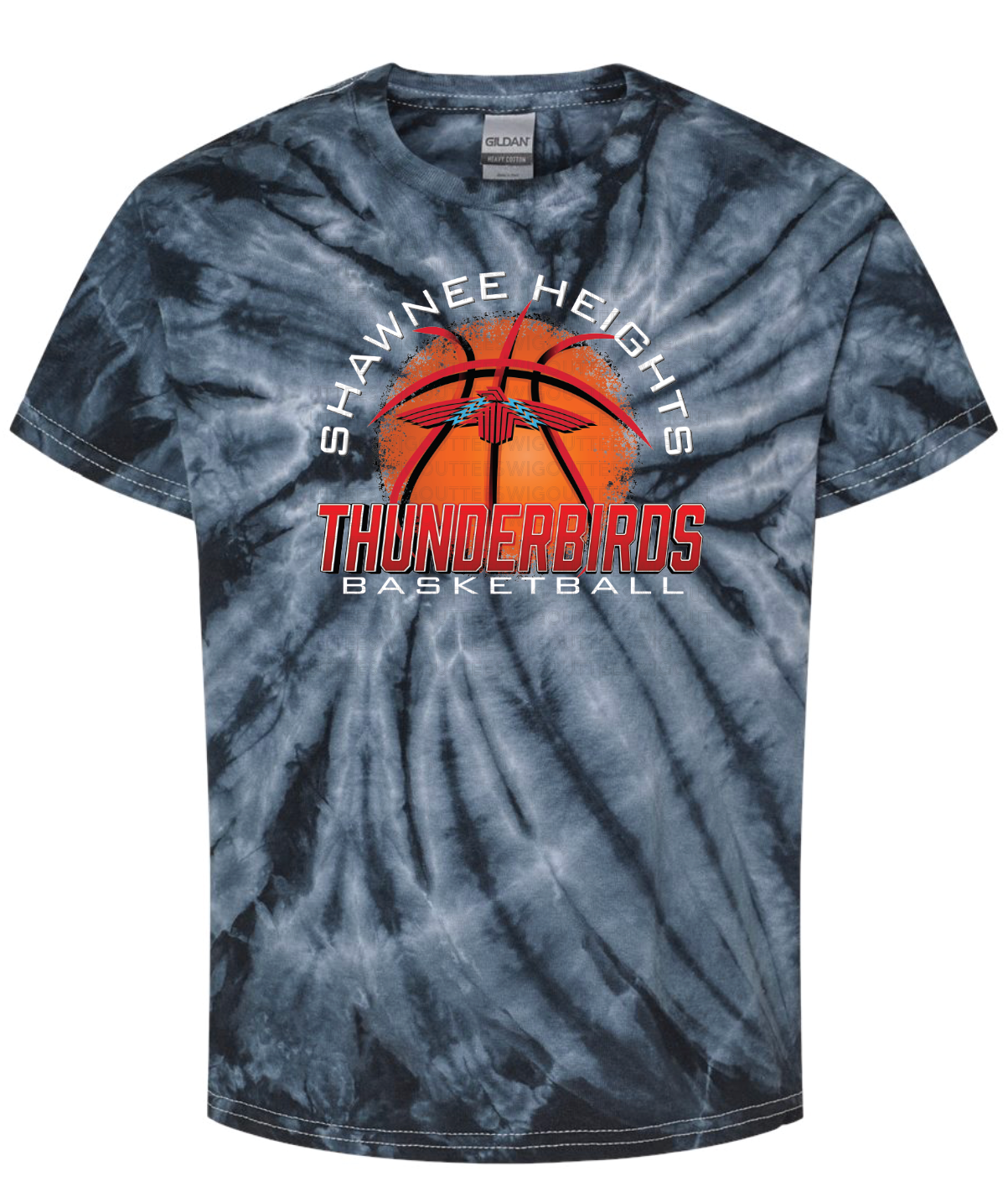 Thunderbirds Basketball Pinwheel Tie-Dyed T-shirt