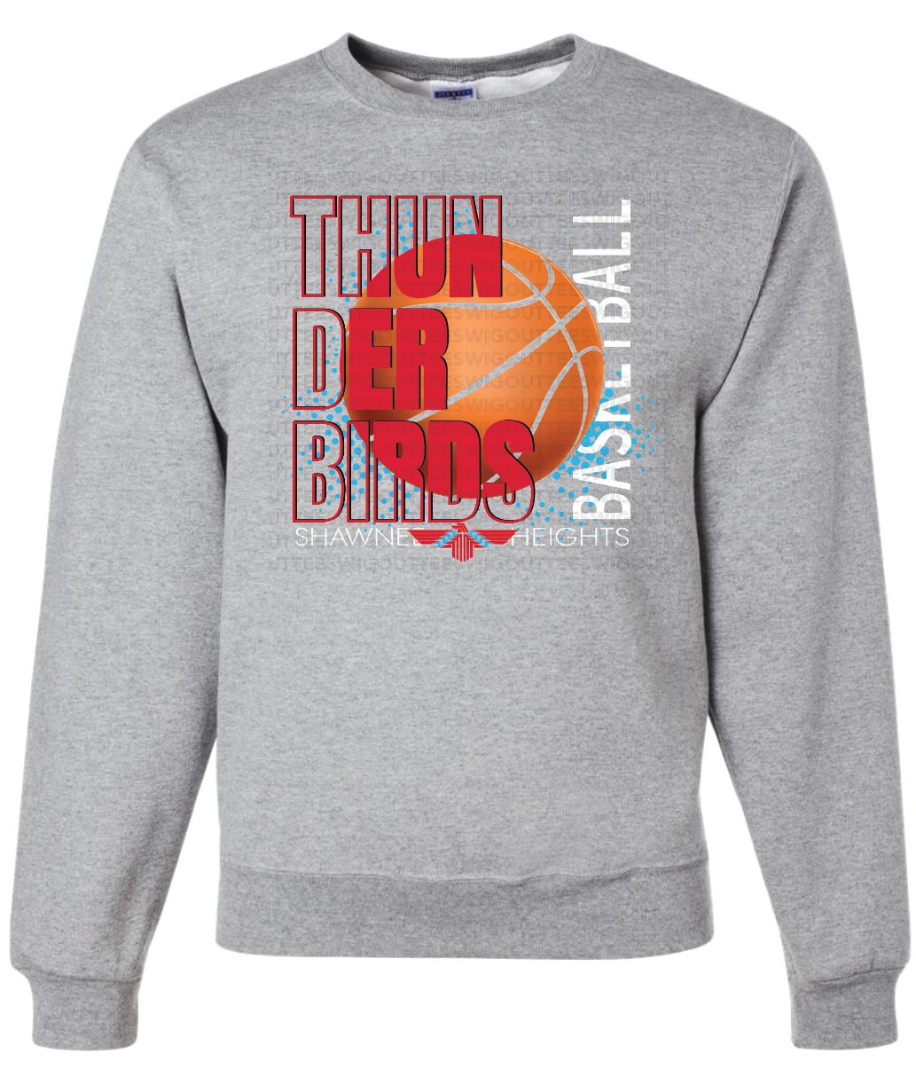 Thunderbirds Basketball Jerzees Nublend Crew Sweatshirt