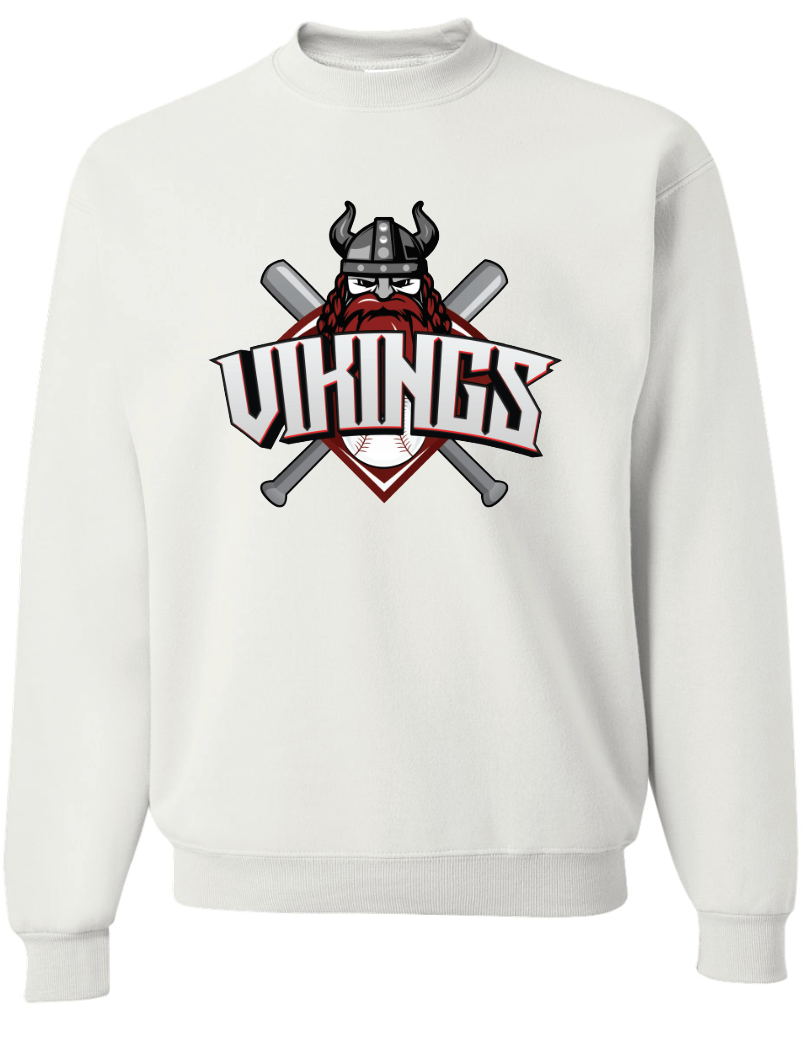 Vikings Logo Jerzees Nublend Crew Sweatshirt