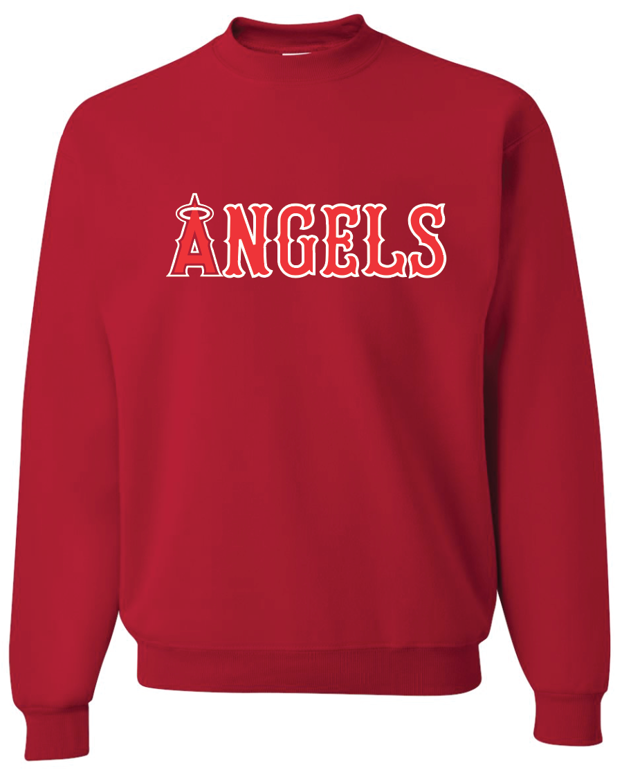 Angels Baseball Jerzees Nublend Crew Sweatshirt
