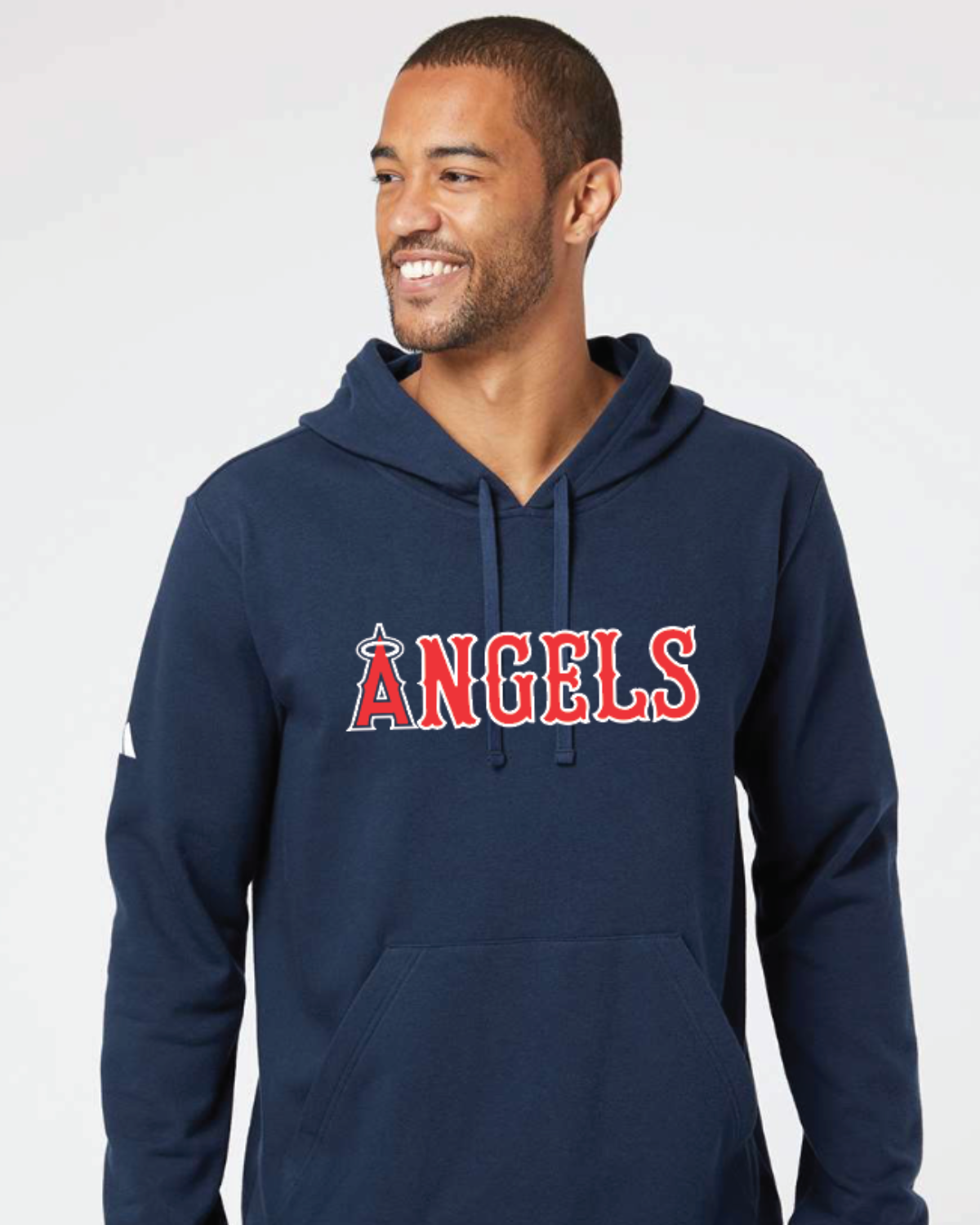 Angels Baseball Adidas Fleece Hooded Sweatshirt