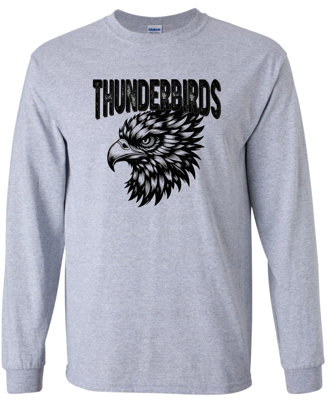 Thunderbirds Silhouette Gildan Ultra Cotton Long Sleeve T-Shirt