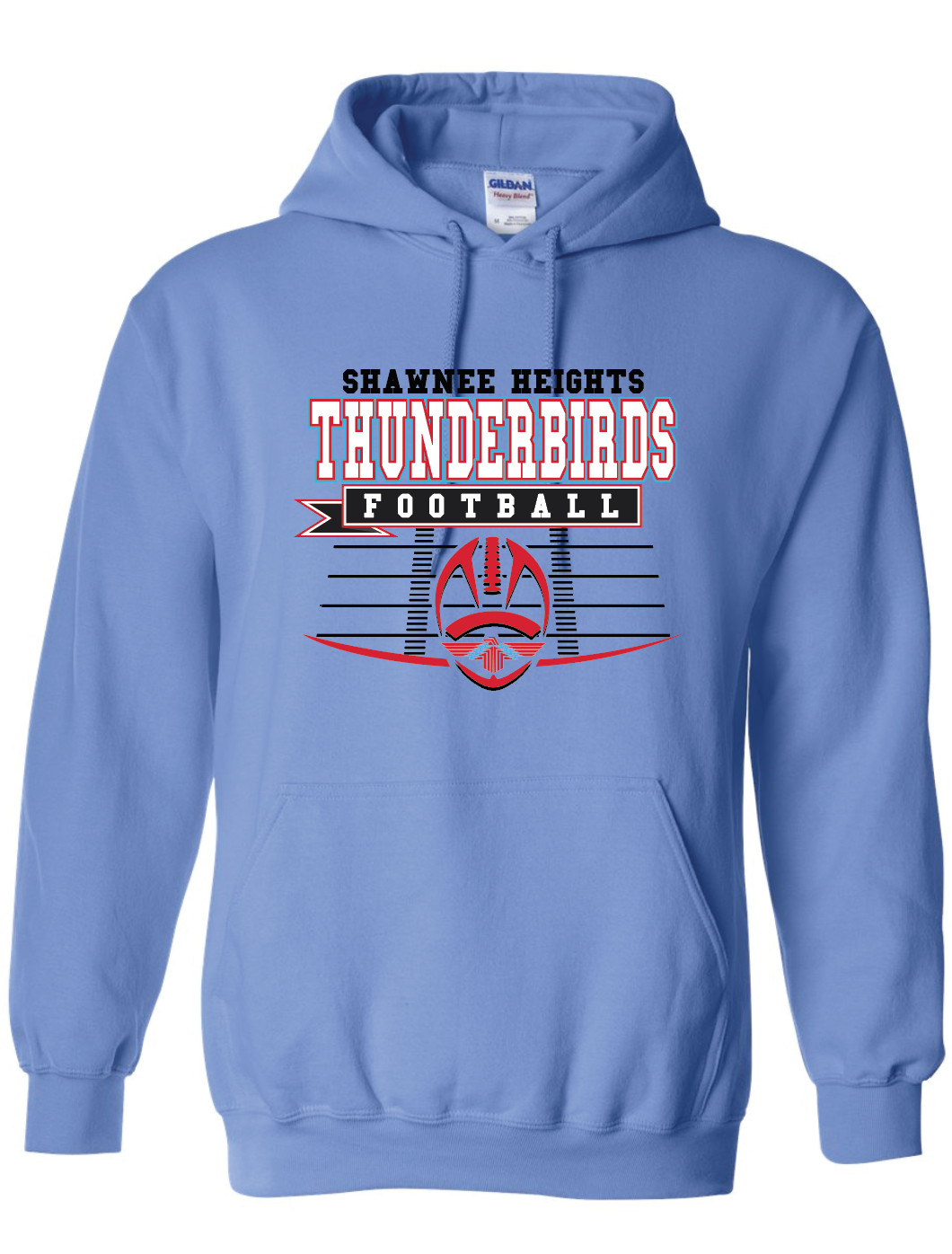 Shawnee Heights Thunderbirds Football Hooded Sweatshirt