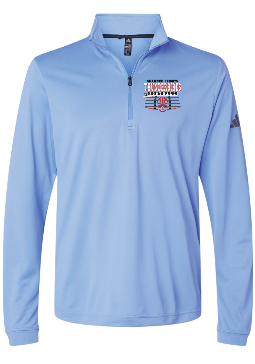 Shawnee Heights Thunderbirds Football Adidas Lightweight Quarter-Zip Pullover