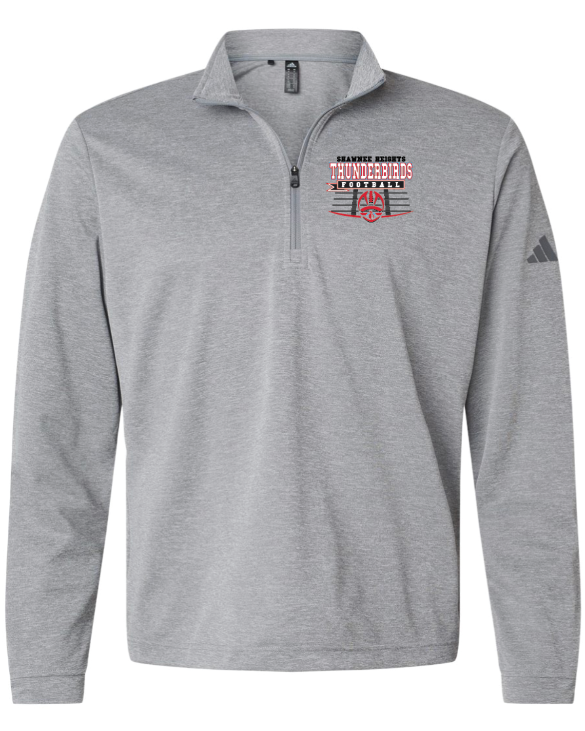 Shawnee Heights Thunderbirds Football Adidas Lightweight Quarter-Zip Pullover