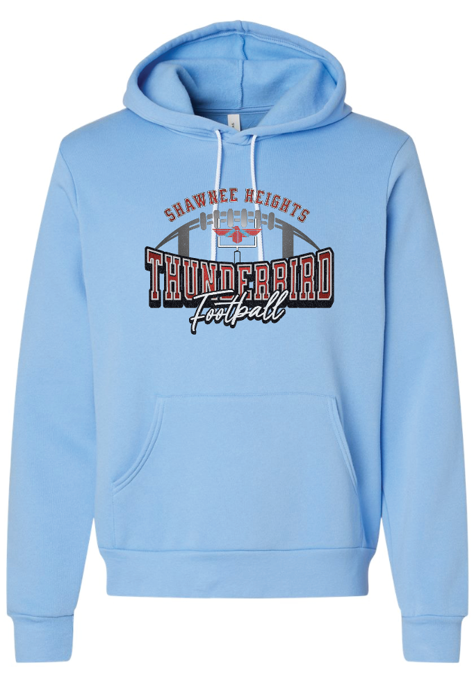 Thunderbirds Football Bella Canvas Sponge Fleece Hoodie
