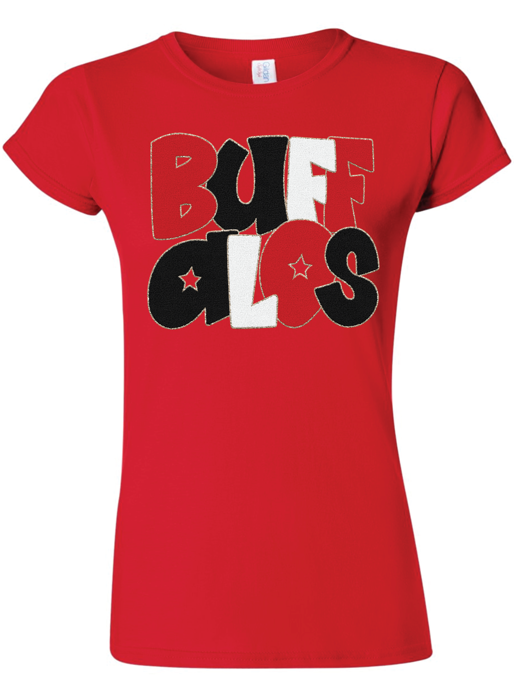 *Faux* Chenille Buffalos Womens Gildan Softstyle T-Shirt