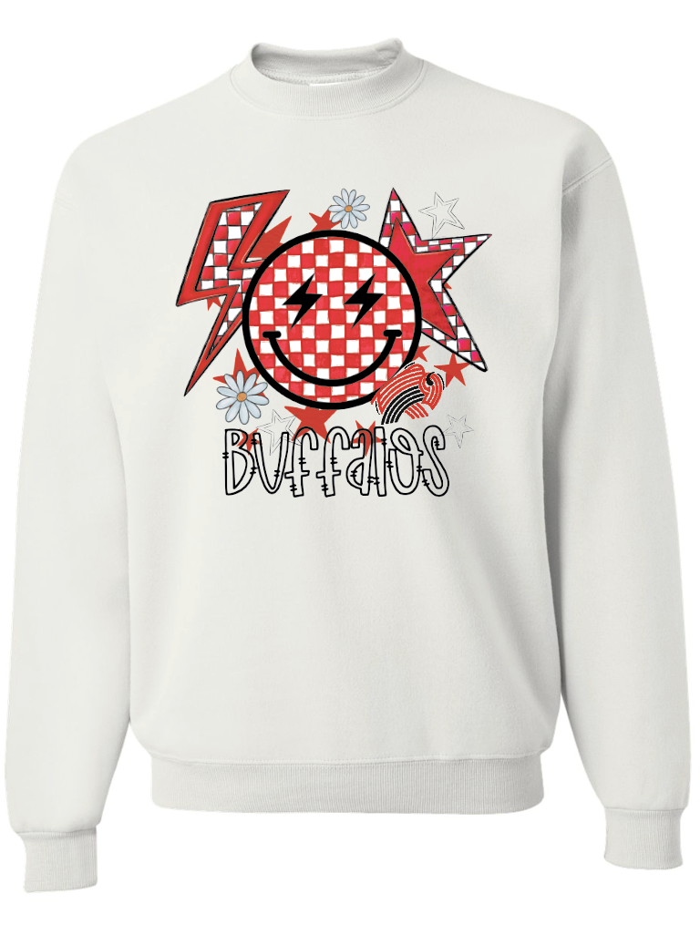 Checkered Buffalo Crew Sweatshirt