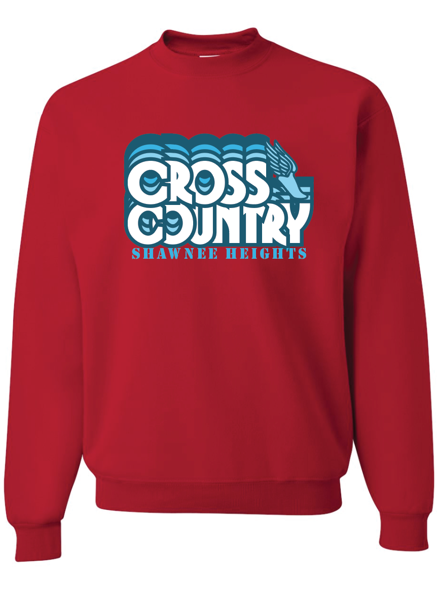 Thunderbirds Track and Field Blue Nublend Crew Sweatshirt