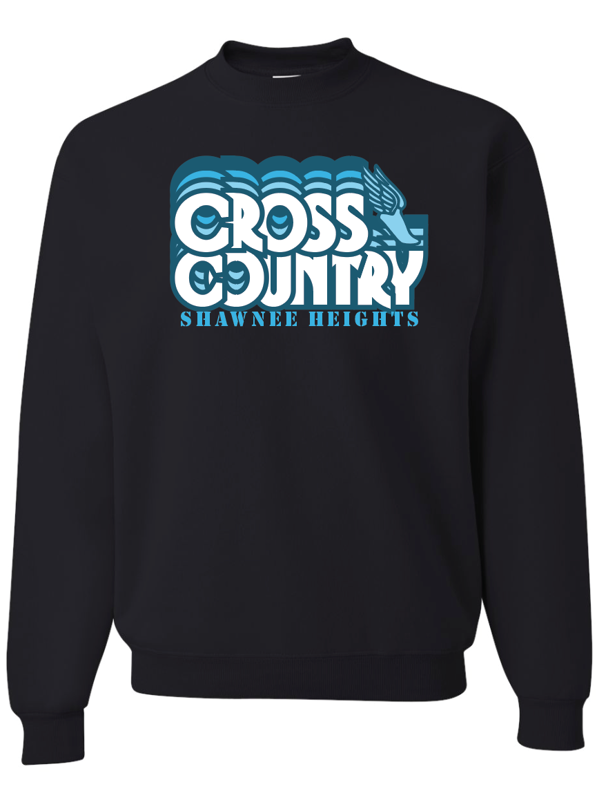 Thunderbirds Track and Field Blue Nublend Crew Sweatshirt