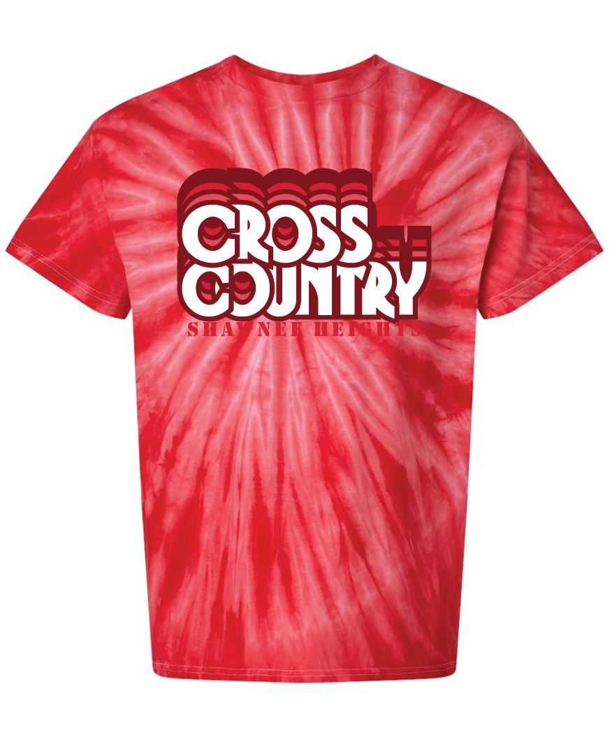 Thunderbirds Track and Field in Red T-Shirt Tie Dye T-shirt