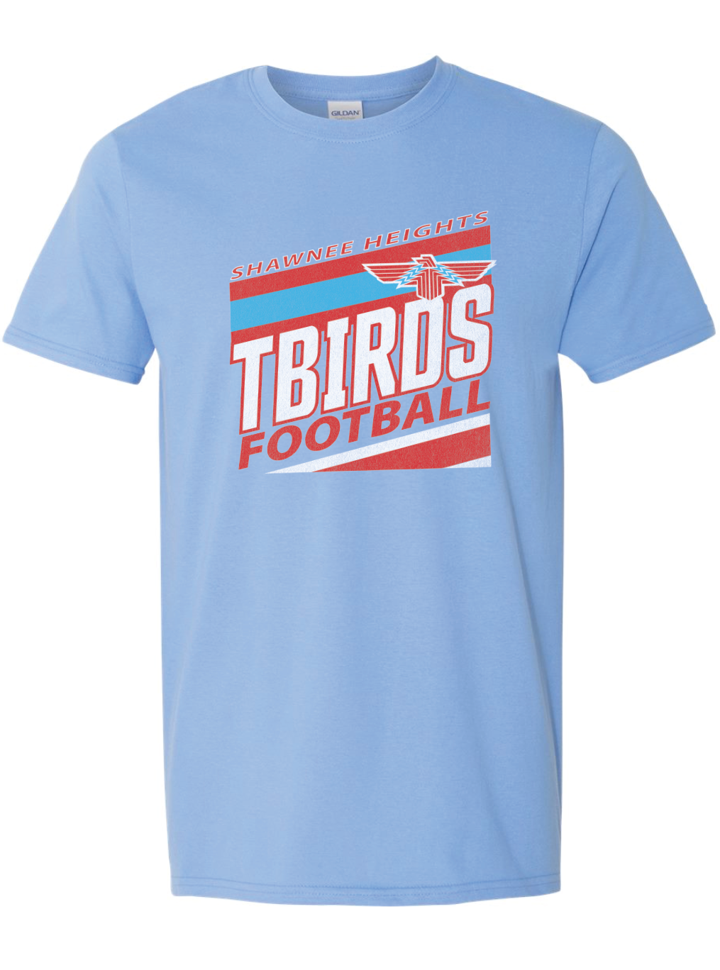 Tbirds Football Stripes Gildan Softstyle T-Shirt