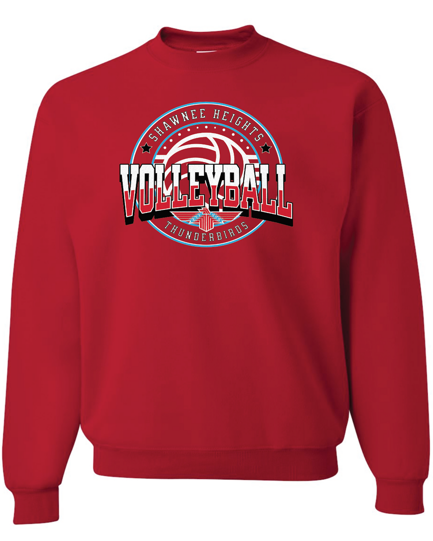 Shawnee Heights Volleyball Jerzees Nublend Crew Sweatshirt