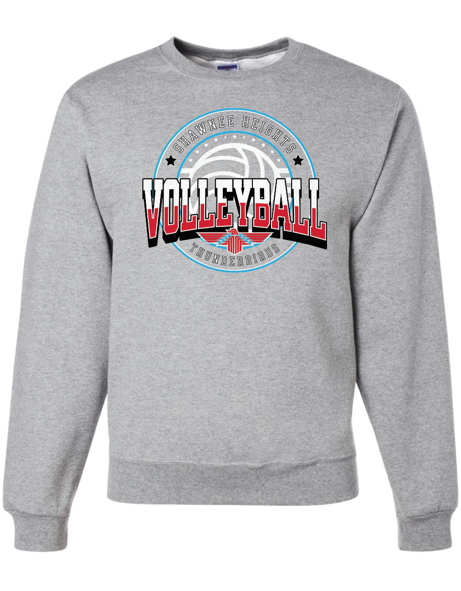 Shawnee Heights Volleyball Jerzees Nublend Crew Sweatshirt