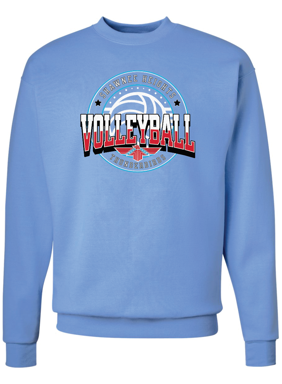 Shawnee Heights Volleyball Jerzees Nublend Crew Sweatshirt