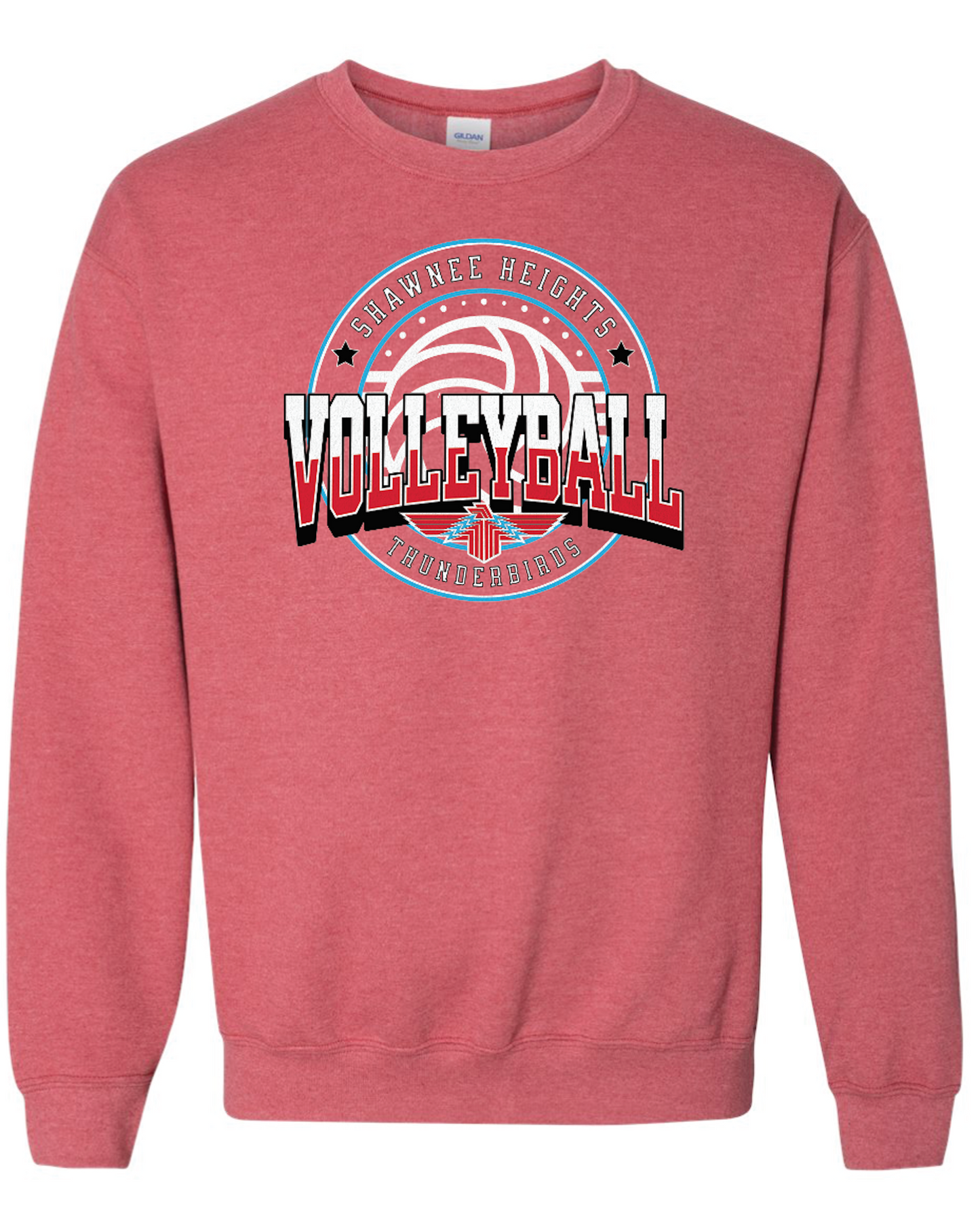 Shawnee Heights Volleyball Jerzees Nublend Crew Sweatshirt