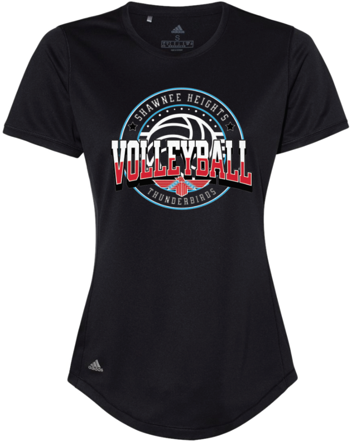 Shawnee Heights Volleyball Adidas Womens Sports T-shirt