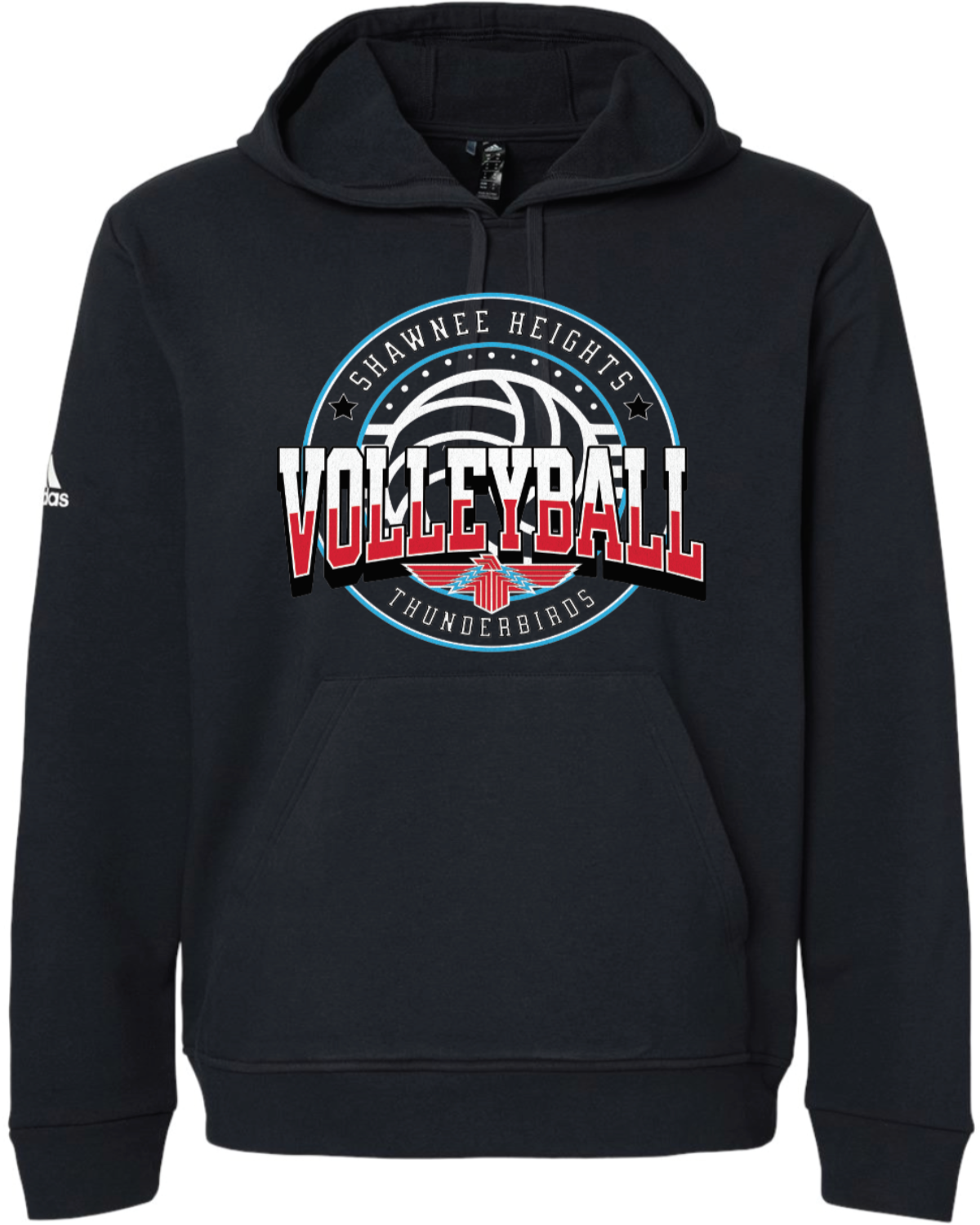 Shawnee Heights Volleyball Adidas Fleece Hooded Sweatshirt