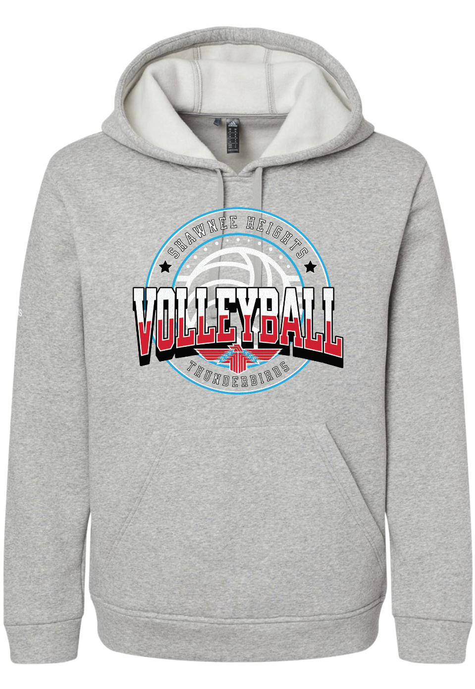 Shawnee Heights Volleyball Adidas Fleece Hooded Sweatshirt
