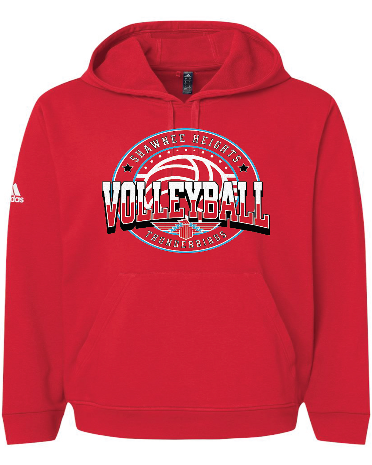 Shawnee Heights Volleyball Adidas Fleece Hooded Sweatshirt