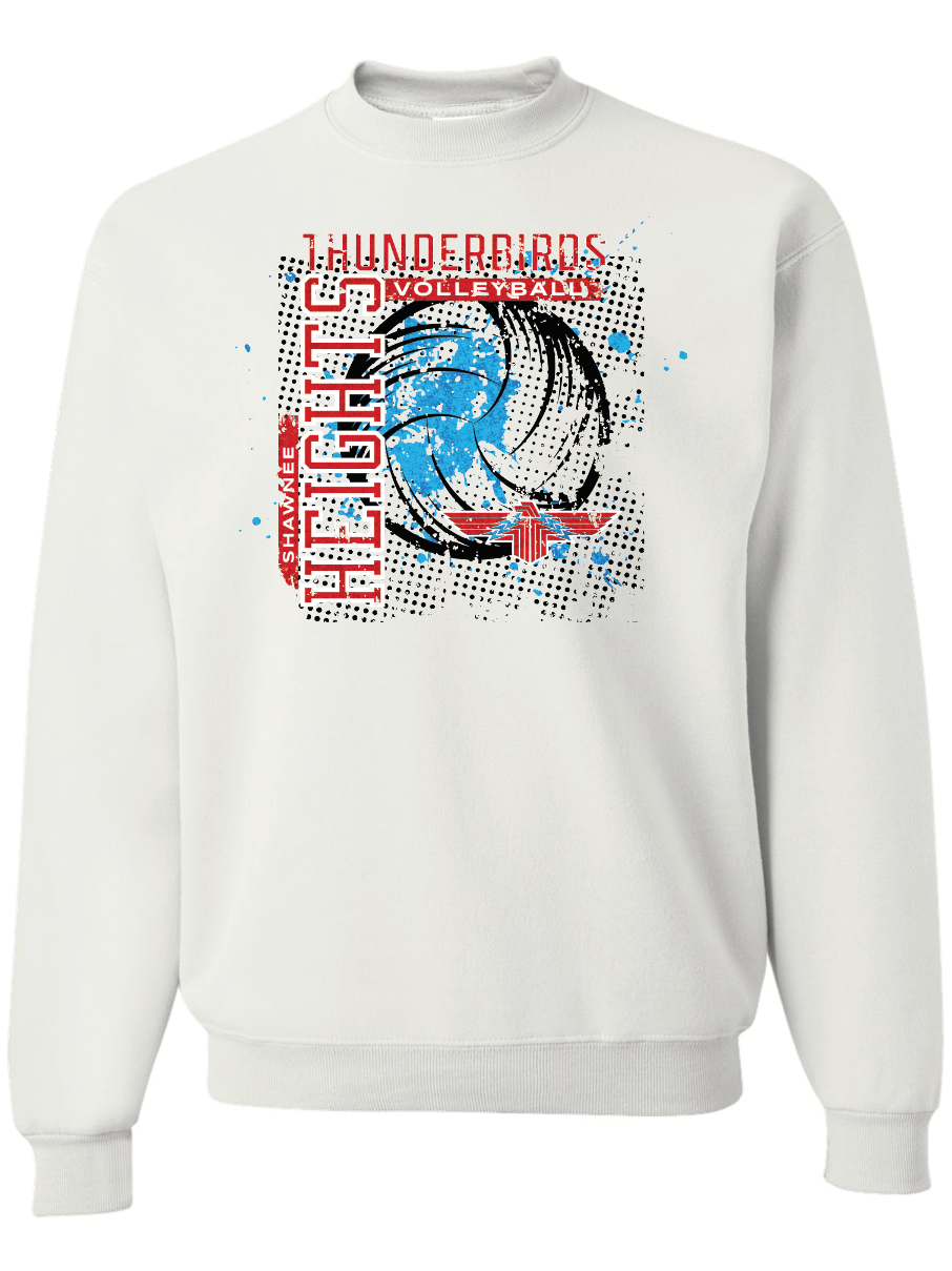 Thunderbirds Volleyball Jerzees Nublend Crew Sweatshirt