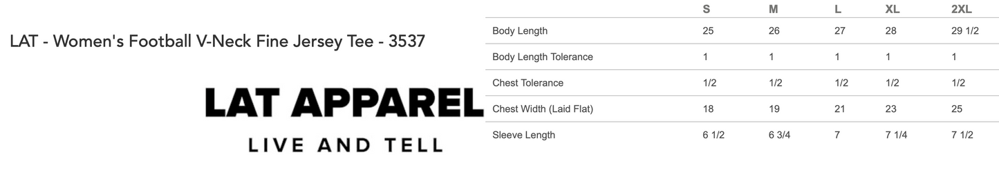 Touchdown Club Women's Football V-Neck Jersey Tee