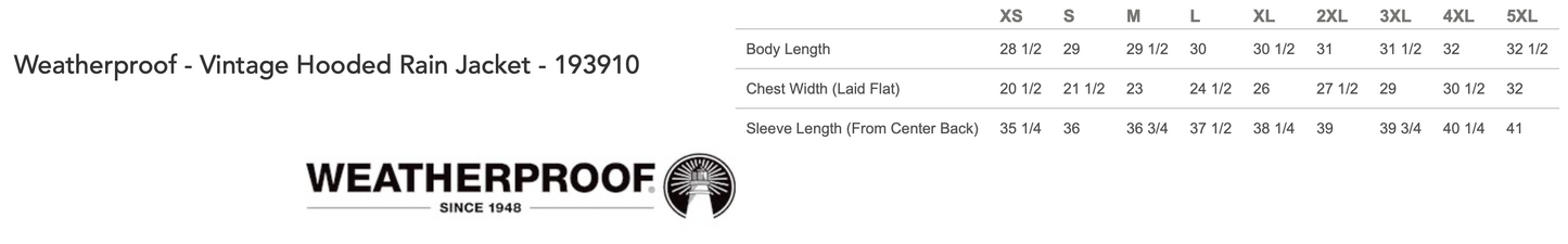 Touchdown Club Weatherproof Vintage Hooded Rain Jacket