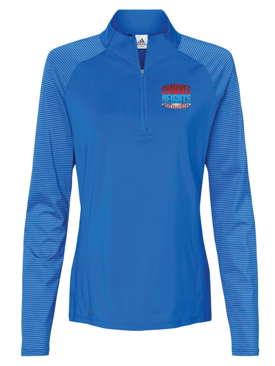 Shawnee Heights Adidas Women's Stripe Block Quarter-Zip Pullover
