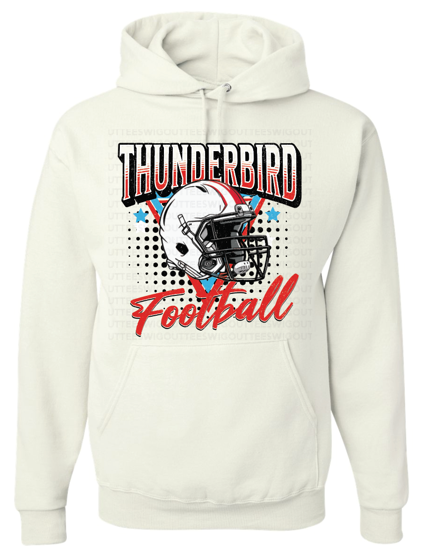 Thunderbirds Football Jerzees Nublend Hooded Sweatshirt
