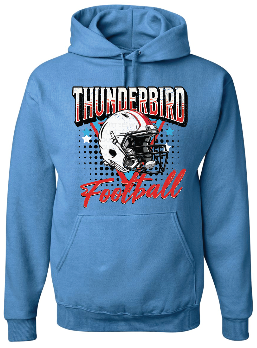 Thunderbirds Football Jerzees Nublend Hooded Sweatshirt