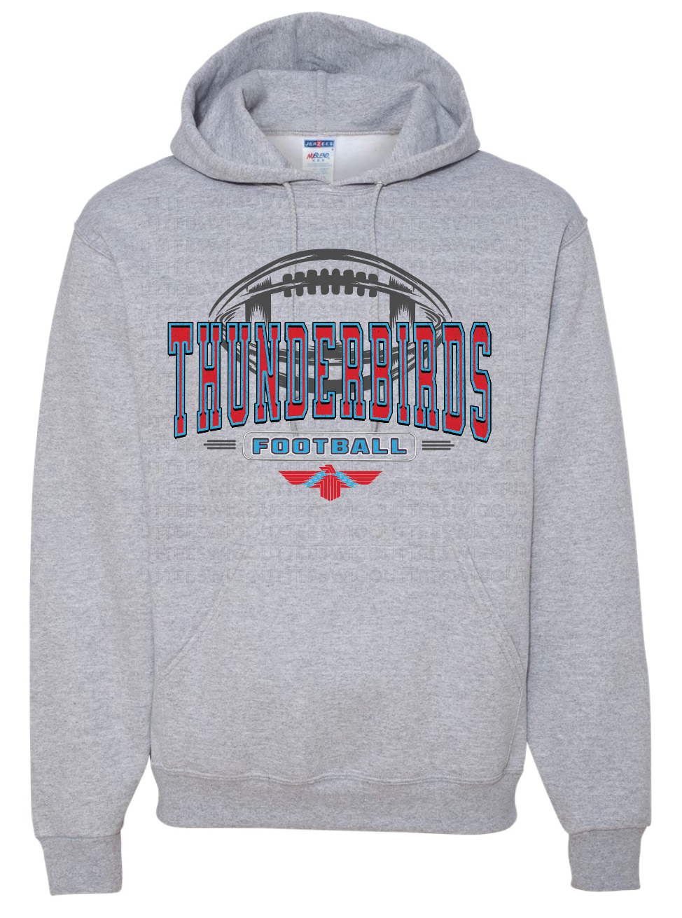 Tbirds Football Jerzees Nublend Hooded Sweatshirt