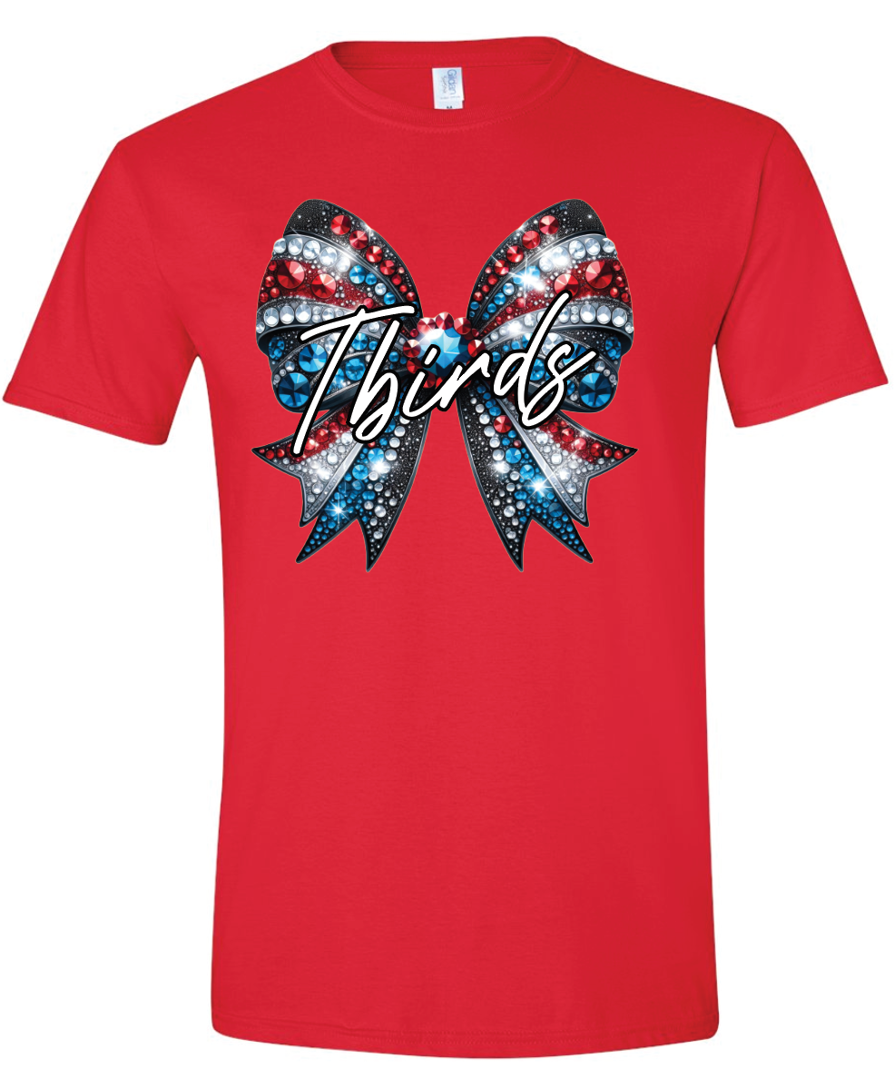 Custom Thunderbird Faux Rhinestone Bow