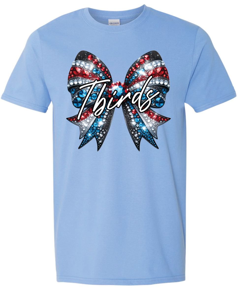 Custom Thunderbird Faux Rhinestone Bow