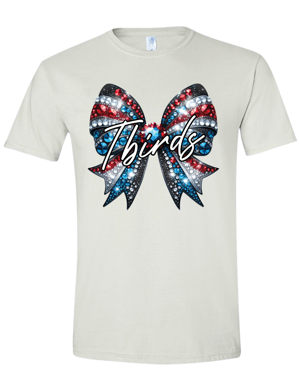 Custom Thunderbird Faux Rhinestone Bow