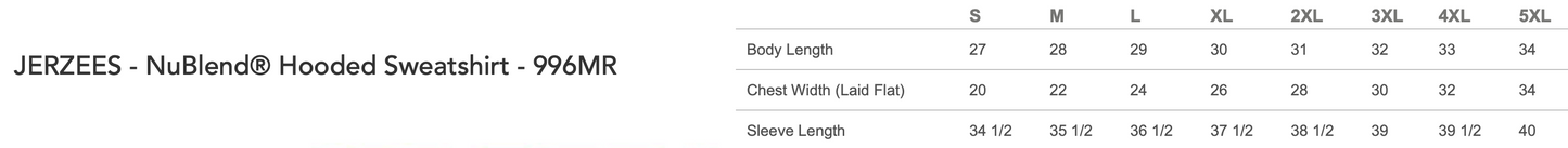 Buffalos School Design Jerzees NuBlend® Hooded Sweatshirt