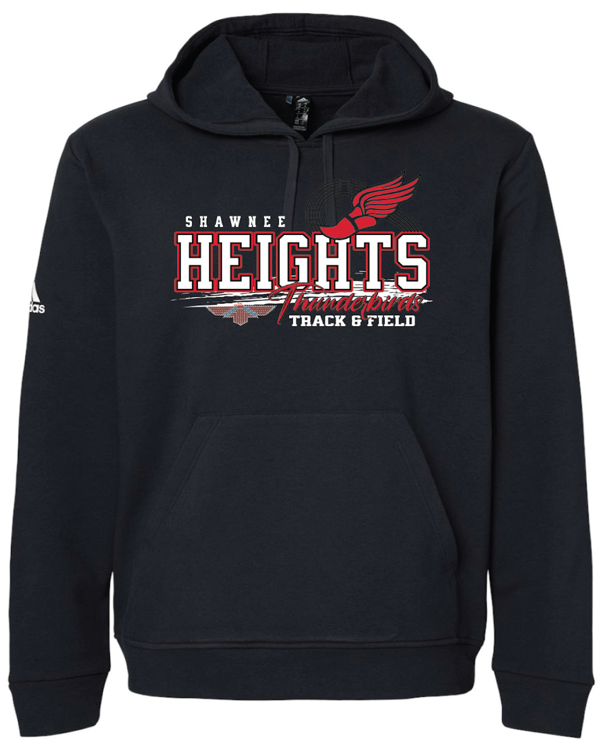 Thunderbirds Track & Field Adidas Fleece Hooded Sweatshirt