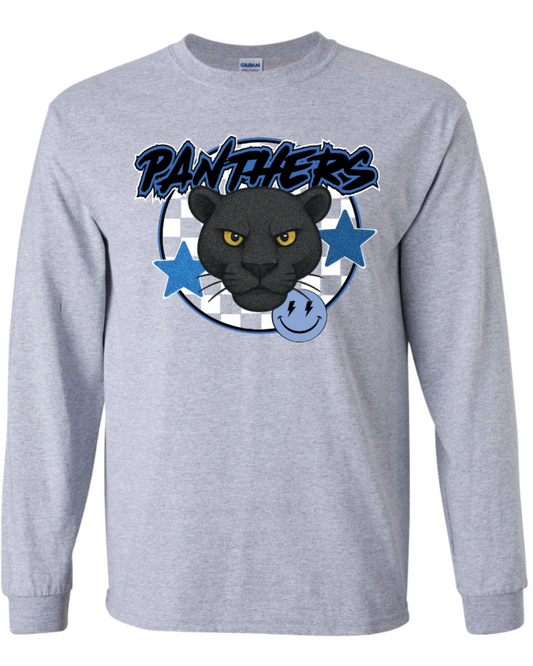 Checkered Panthers Long Sleeve T-Shirt