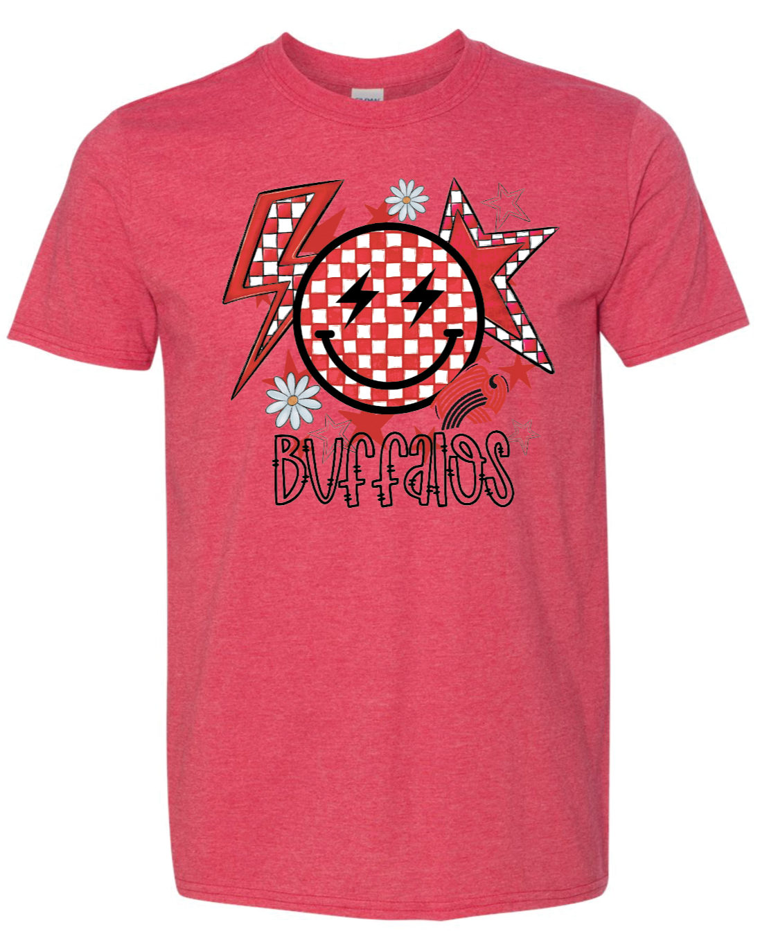 Checkered Buffalo Gildan Softstyle T-Shirt