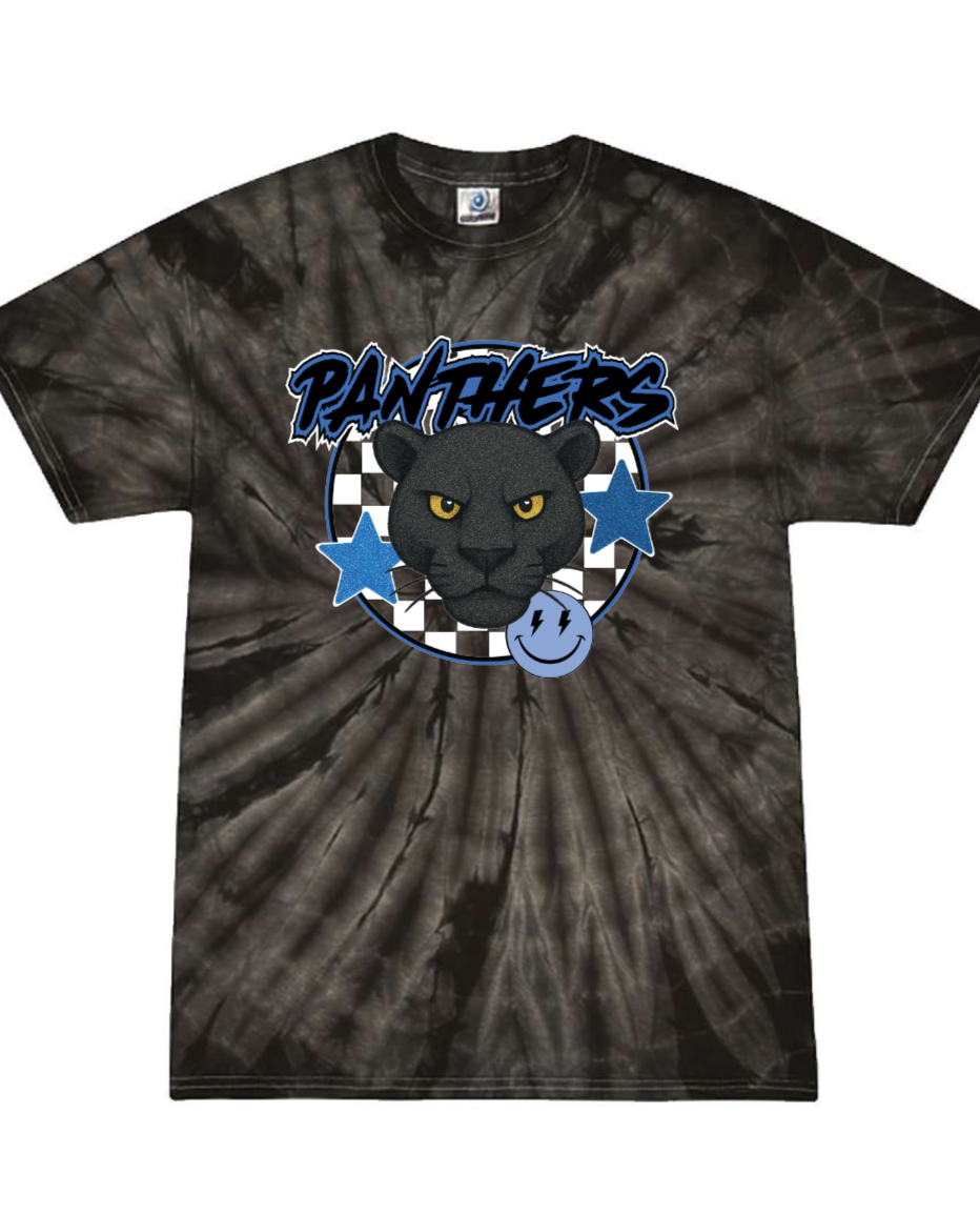 Checkered Panthers Tie Dye T-shirt