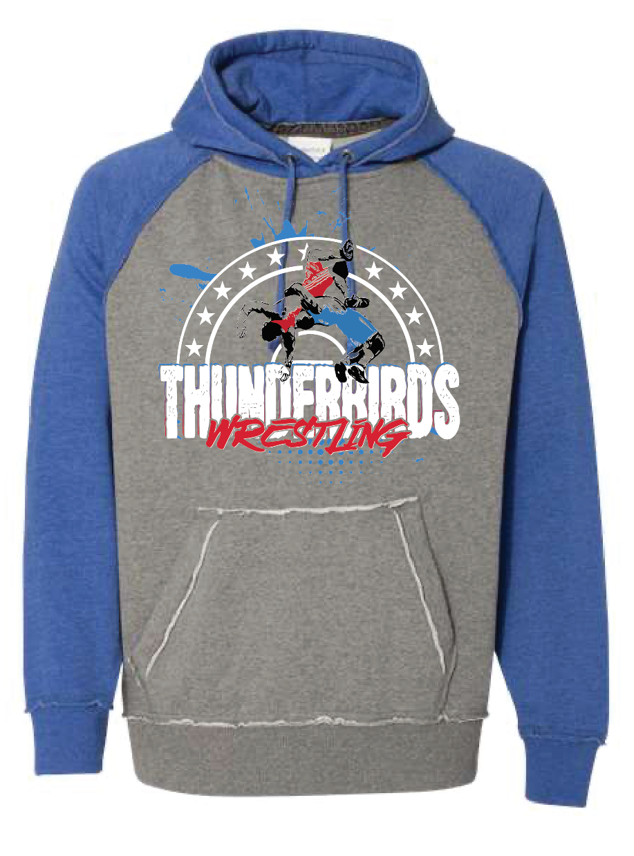 Tbird Wrestling Club Vintage Heather Hooded Sweatshirt
