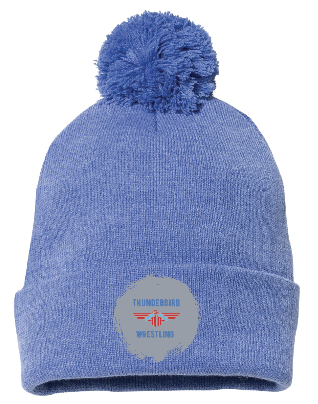 Tbird Wrestling Pom-Pom 12" Knit Beanie