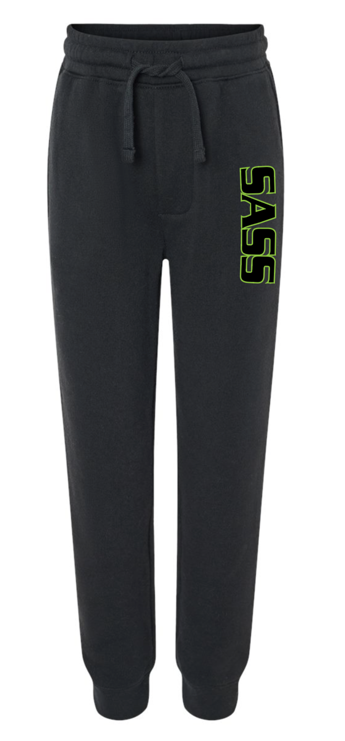Sass Word Logo Youth Jogger