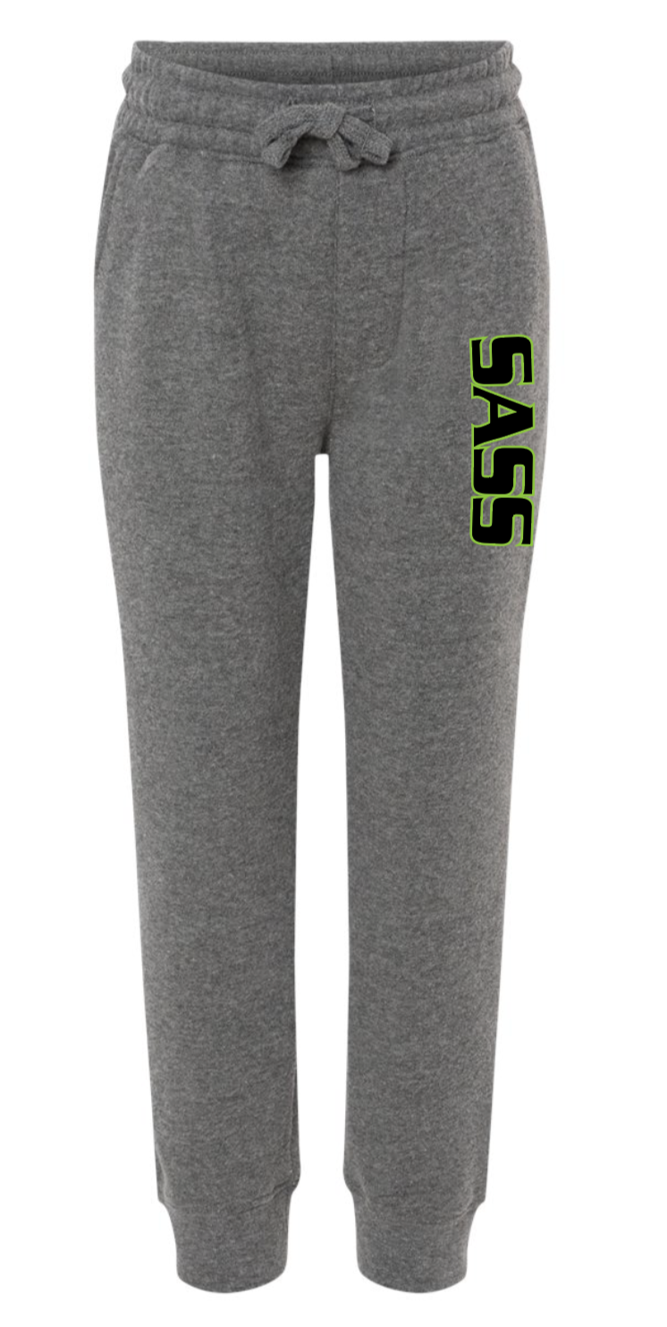 Sass Word Logo Youth Jogger