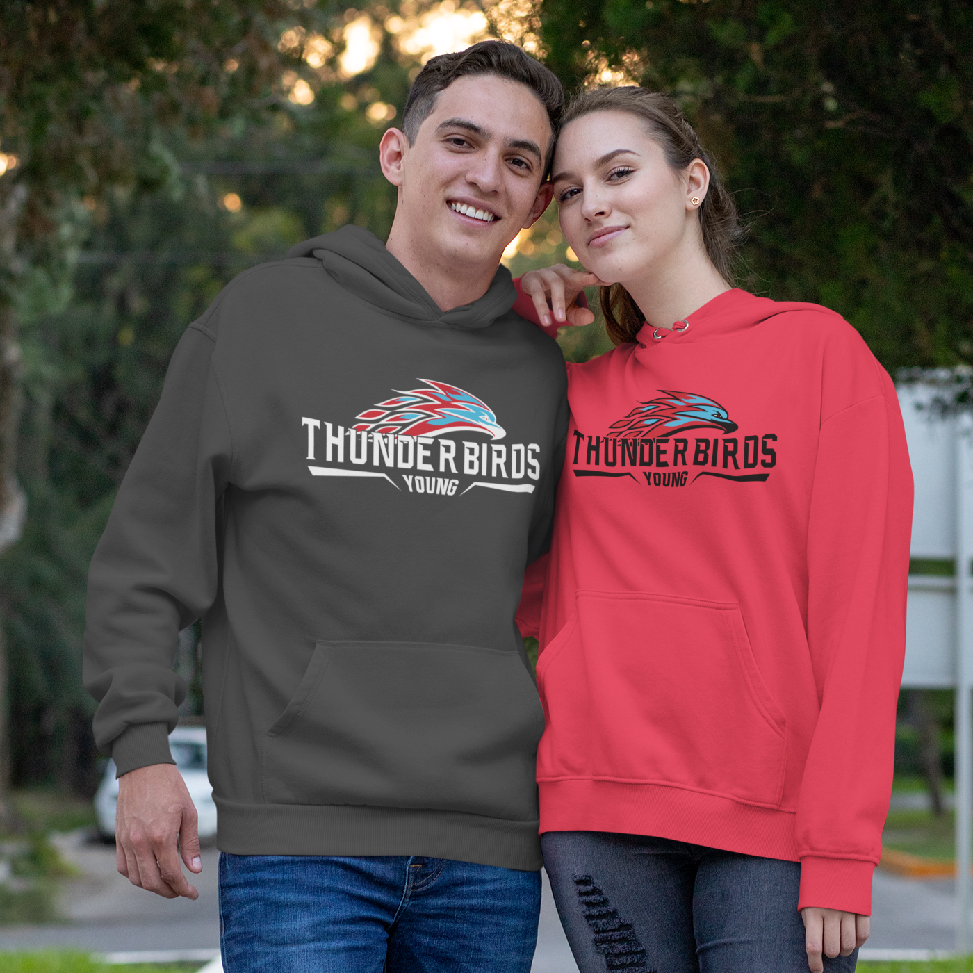 Youth Young Thunderbird Logo Hoodie